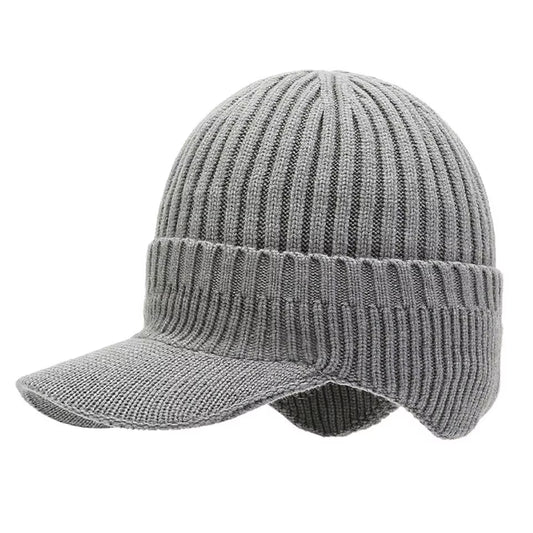 LOOGDEEL Winter Woolen Hat Thick Velvet Cycling Knitted Headwear Ear Protection Cap anti Cold Motorcycle Warm Headgear Women Men