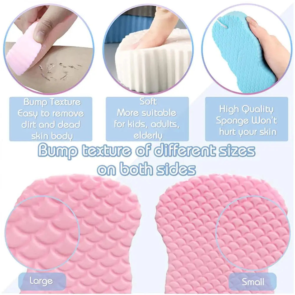 Exfoliante Sponge Body Scrubber Bath Exfoliating Scrub Sponge Shower Brush Body Skin Cleaner Dead Skin Remover Sponge 4Colors