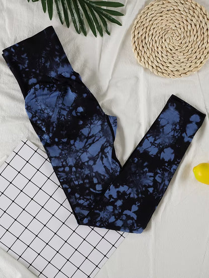 Tie Dye Seamless Gym Leggings Women Push up Women Mallas Sports Fitness Contour Yoga Running Pants Elastic Leggins